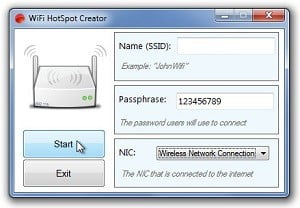 صورة لـ أفضل البرامج من أجل تحويل الكمبيوتر او اللابتوب الي راوتر وايرلس | WiFi-HotSpot-Creator-DzTechs