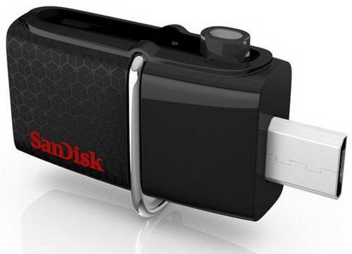 صورة لـ أجهزة اضافية للحصول على سعة تخزين أكبر على هواتف الأندرويد | SanDisk-Ultra-128GB-Dual-USB-Drive-DzTechs