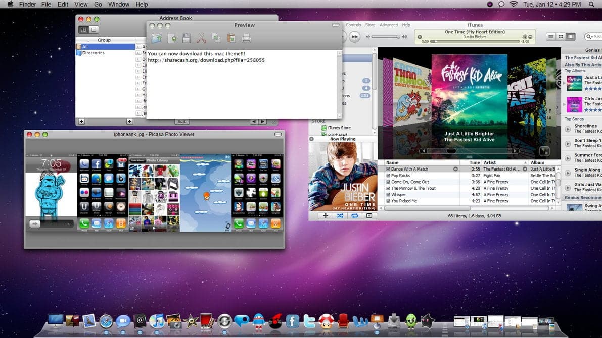 صورة لـ مجموعة كبيرة من أفضل وأروع الثيمات وأشهرها للويندوز 7 للتحميل | Mac_Theme_Windows_7_Desktop_by_ayeesiks.png-DzTechs