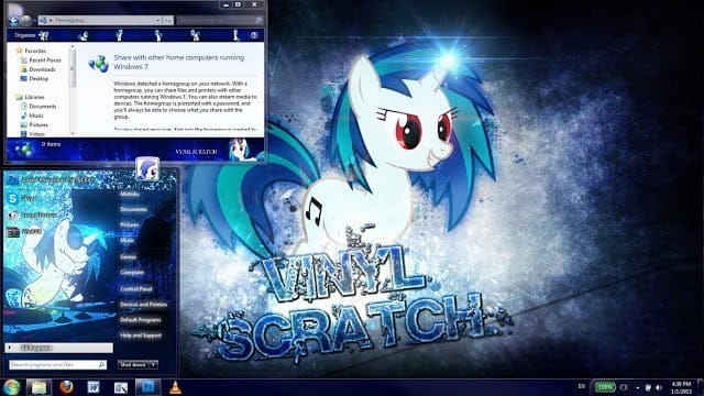 صورة لـ مجموعة كبيرة من أفضل وأروع الثيمات وأشهرها للويندوز 7 للتحميل | vinyl_scratch_wub_the_bass__windows_7_theme_by_matniky-d5q2ivt-DzTechs