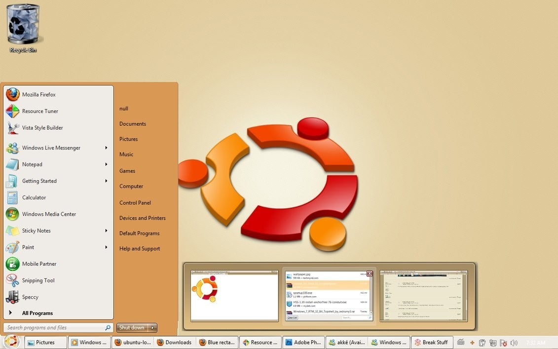 صورة لـ مجموعة كبيرة من أفضل وأروع الثيمات وأشهرها للويندوز 7 للتحميل | windows_7_ubuntu_by_nullz0rz.png-DzTechs