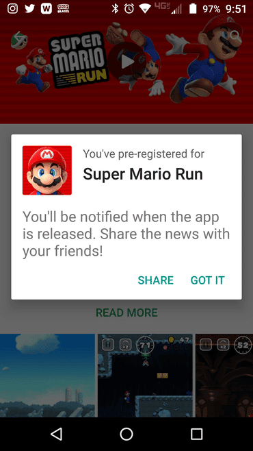 صورة لـ كيفية التسجيل المسبق للحصول على لعبة Super Mario Run على الأندرويد | screenshot20161229-095109-DzTechs