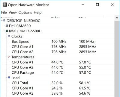 صورة لـ كيفية التحقق من درجة حرارة المعالج للكمبيوتر المحمول في Windows 10 | Laptop-Temperature-Open-Hardware-DzTechs