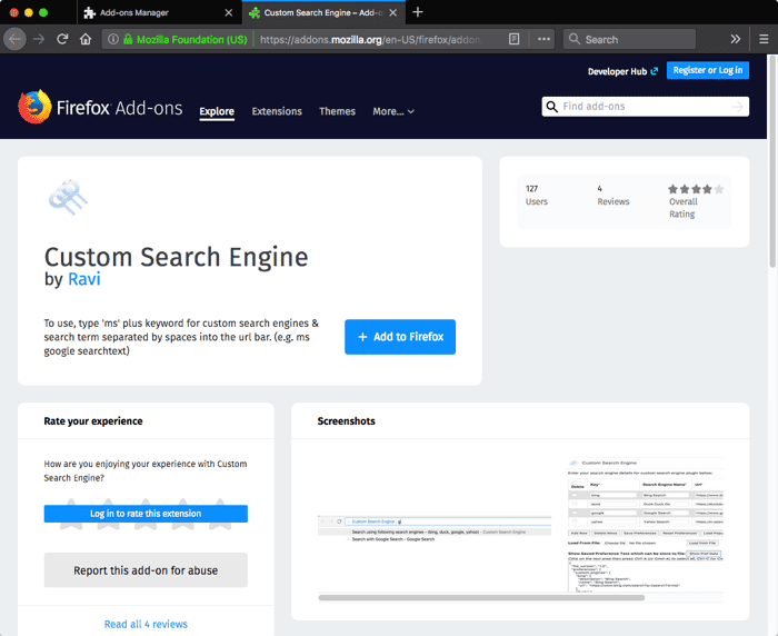 صورة لـ كيفية إضافة وإنشاء وإدارة محركات البحث في مُتصفح Firefox | firefox-search-custom-search-engine-extension-1-DzTechs