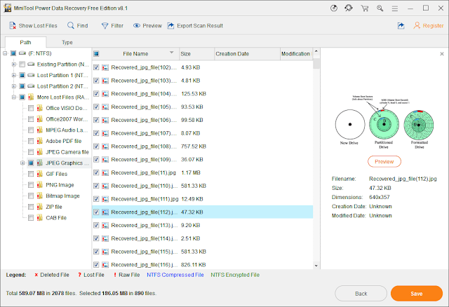 صورة لـ MiniTool® Power Data Recovery Free V8 مراجعة لبرنامج استعادة الملفات المحذوفة والتالفة بأحدث إصداراته | pdr-free-screenshot-3-DzTechs