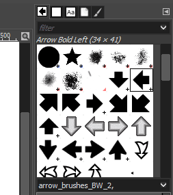 صورة لـ كيفية رسم الأسهم دون مشكلة في برنامج GIMP | Gimp-Arrows-Brushes-DzTechs