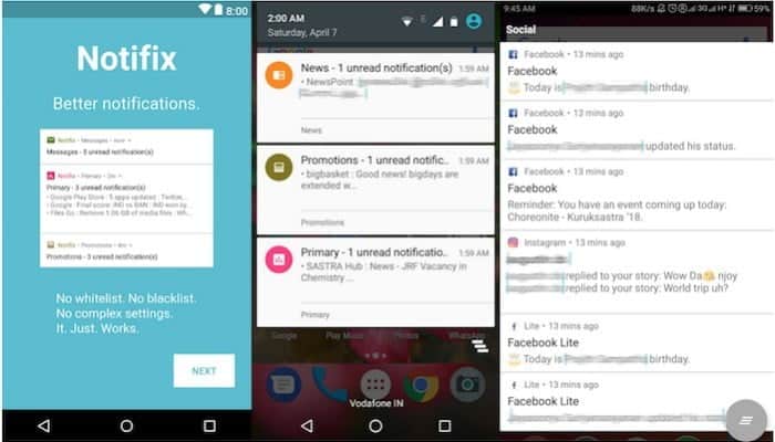 صورة لـ استخدم هذه التطبيقات لإضافة ميزات مفقودة ومفيدة إلى هاتف Android الخاص بك | android-features-notifix-DzTechs