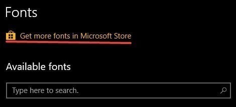 صورة لـ كيفية تنزيل الخطوط من Microsoft Store في Windows 10 | Store-Fonts-Link-DzTechs