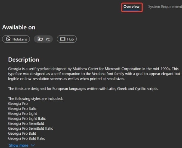 صورة لـ كيفية تنزيل الخطوط من Microsoft Store في Windows 10 | Store-Fonts-Overview-DzTechs