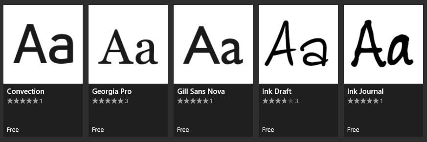 صورة لـ كيفية تنزيل الخطوط من Microsoft Store في Windows 10 | Store-Fonts-Selection-DzTechs