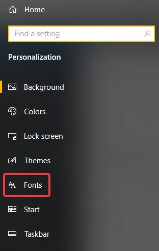 صورة لـ كيفية تنزيل الخطوط من Microsoft Store في Windows 10 | Store-Fonts-Sidebar-DzTechs