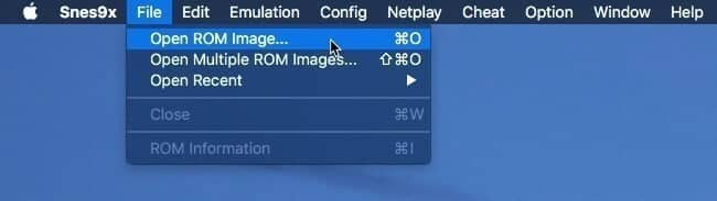 صورة لـ كيفية استخدام المحاكي لمُمارسة الألعاب الرجعية والقديمة على macOS | snes9x-emulate-retro-games-macos-open-rom-image-DzTechs