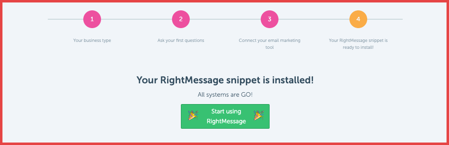 صورة لـ مراجعة RightMessage: إضافة التخصيص مع زيادة مبيعات منتجك الرقمي | rightmessage_setup8-1-DzTechs