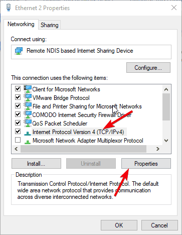 صورة لـ كيفية تغيير أولوية الشبكة في نظام Windows | change-network-priority-select-ipv4-properties-DzTechs