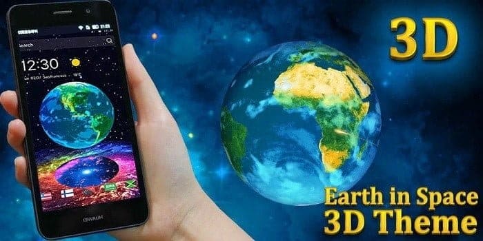 صورة لـ 5 من أفضل السمات والخلفيات لـ CM Launcher 3D | Earth-in-space-3d-min-DzTechs