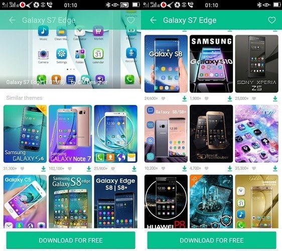 صورة لـ 5 من أفضل السمات والخلفيات لـ CM Launcher 3D | Galaxy-theme-min-DzTechs