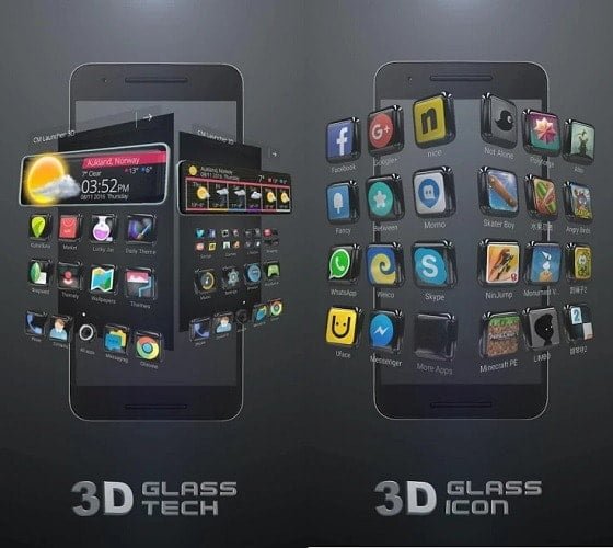 صورة لـ 5 من أفضل السمات والخلفيات لـ CM Launcher 3D | Glass-Tech-3D-min-DzTechs