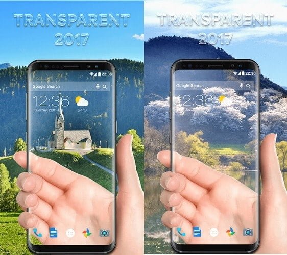 صورة لـ 5 من أفضل السمات والخلفيات لـ CM Launcher 3D | Transparent-theme-min-DzTechs