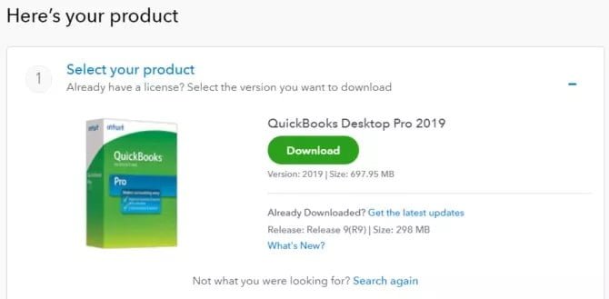 صورة لـ تنزيل برامج تثبيت QuickBooks في وضع عدم الإتصال [جميع الإصدارات] | Quickbooks-2019-download-670x329-min-DzTechs