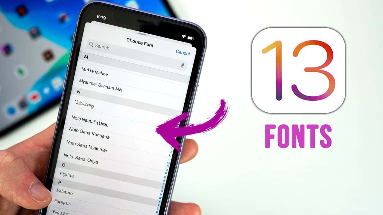 صورة لـ كيفية تثبيت خطوط مخصصة على iOS 13 و iPadOS 13 | maxresdefault-min-DzTechs