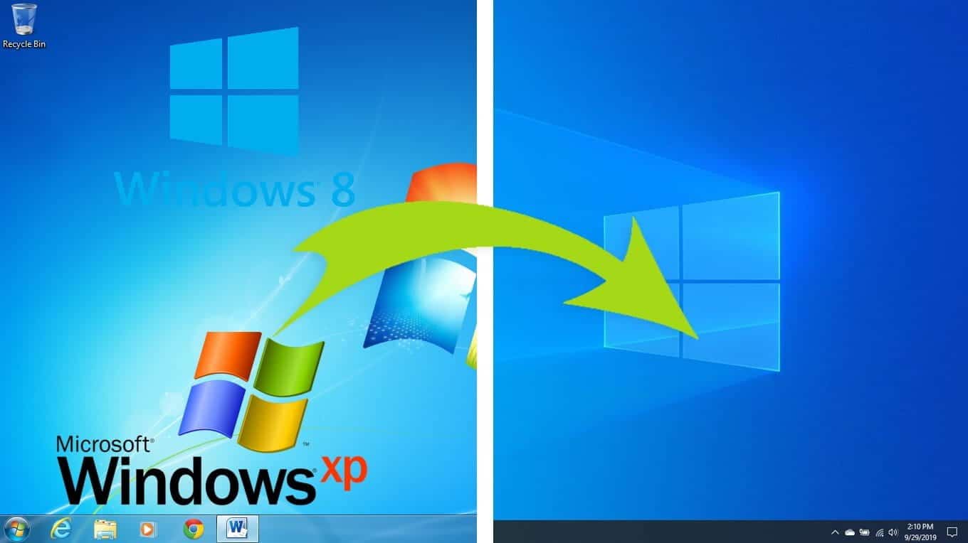 صورة لـ كيفية جعل Windows 10 يبدو وكأنه Windows 7 أو Windows XP أو حتى Windows 8 | windows_7_vers_windows_10-IsELsHfs-DzTechs