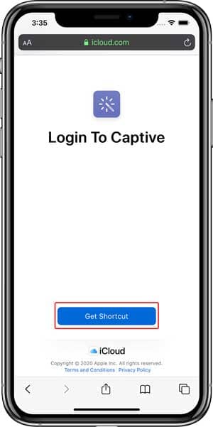 صورة لـ كيفية تسجيل الدخول تلقائيًا إلى أي بوابة مقيدة في شبكة Wi-Fi على iOS | 2_shortcut_download-jlknBKfs-DzTechs