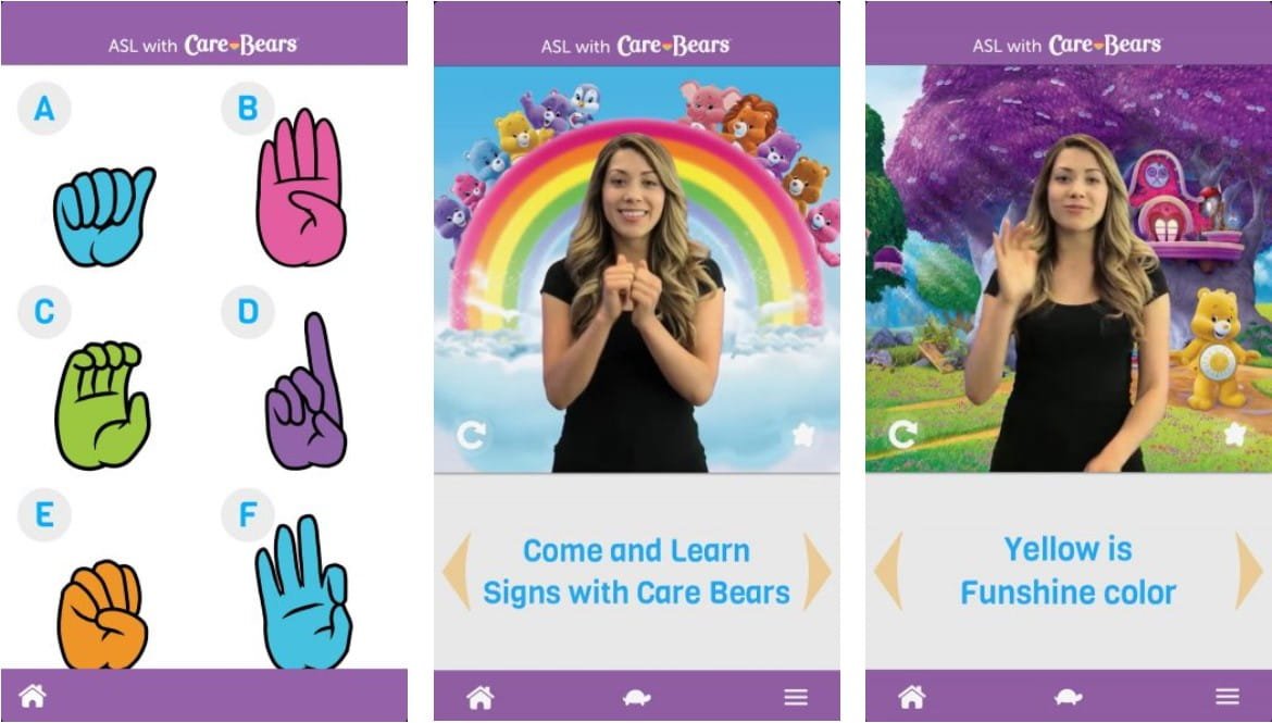 صورة لـ أفضل تطبيقات iPhone لتعلم لغة الإشارة | 7._ASL_With_Care_Bears-wBo8vWfs-DzTechs