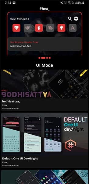 صورة لـ كيفية إنشاء سمة جديدة خاصة بك لـ Samsung One UI | Hex_UI_Mode-LkozqLfs-DzTechs