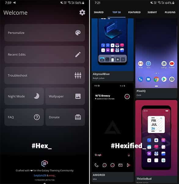 صورة لـ كيفية إنشاء سمة جديدة خاصة بك لـ Samsung One UI | Hex_and_Hexified-GYnzqLfs-DzTechs