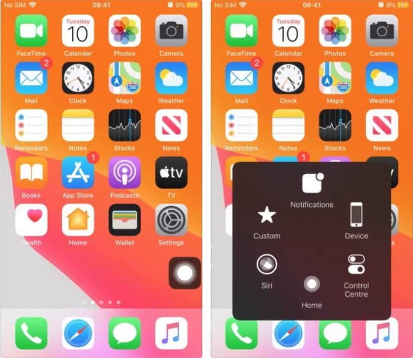 صورة لـ هل زر الشاشة الرئيسية على iPhone لا يعمل؟ أفضل الإصلاحات السريعة لتجربتها | 1._Add_an_AssistiveTouch_Home_Button_to_the_Screen-CF9JRPfs-DzTechs