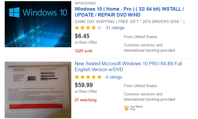 صورة لـ كيفية الحصول على Windows 10 مجانًا أو بسعر رخيص | Windows_10_License_Ebay_670x403-fMmWLNfs-DzTechs