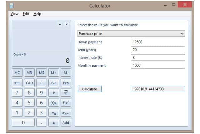 صورة لـ مميزات تطبيق الآلة الحاسبة المُدمجة في Windows المُهملة التي ستجدها مفيدة للغاية | mortgage_calculator_640x430-MZFakOfs-DzTechs