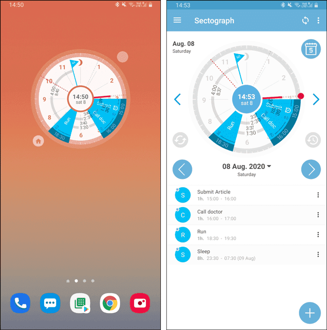 صورة لـ أفضل أدوات الساعة على الشاشة لنظام Android في عام 2023 | sectoragraph_widget-10mLwegs-DzTechs