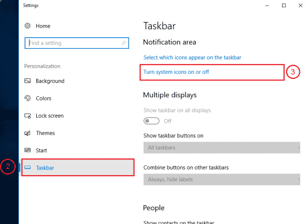 صورة لـ ماذا تفعل إذا لم يفتح مركز الإجراءات في Windows 10 | Turn-System-Icons-On-or-Off-in-Windows-10_2