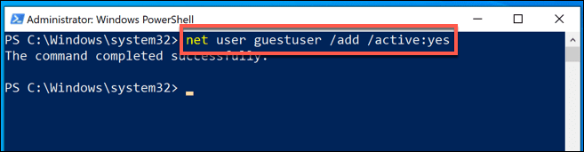 صورة لـ كيفية إنشاء حساب الضيف على Windows 10 | Windows-PowerShell-Create-User-DzTechs