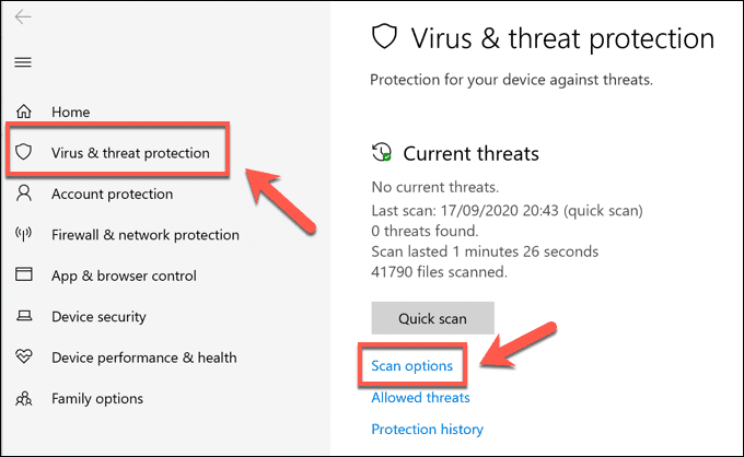 صورة لـ ما هي عملية Unsecapp.exe وهل هي آمنة؟ | Windows-Security-Scan-Options-DzTechs