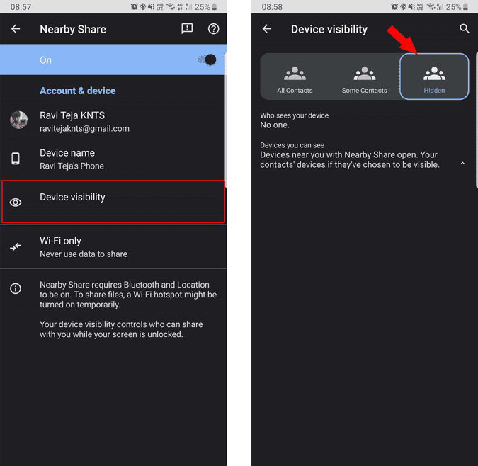 صورة لـ كيفية تعطيل ميزة المشاركة عن قرب على Android | nearby_share_hidden-DgDqdfgs-DzTechs