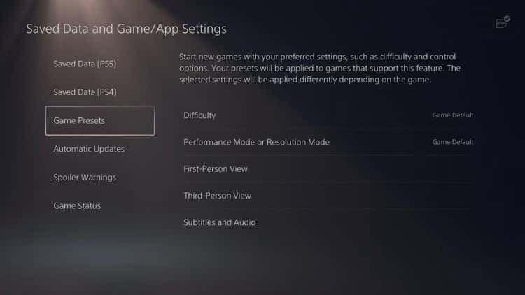 صورة لـ كيفية اختيار إعدادات اللعبة الافتراضية في جميع ألعاب PS5 | 1gugTW_UY9wguWZQW0wnSjw-DzTechs