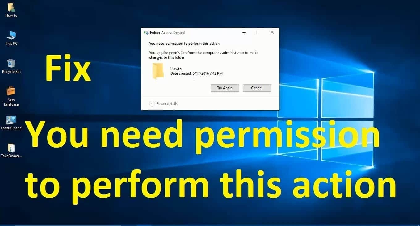 صورة لـ حل مشكلة You need permission to perform this action في الويندوز | maxresdefault2B252862529-DzTechs