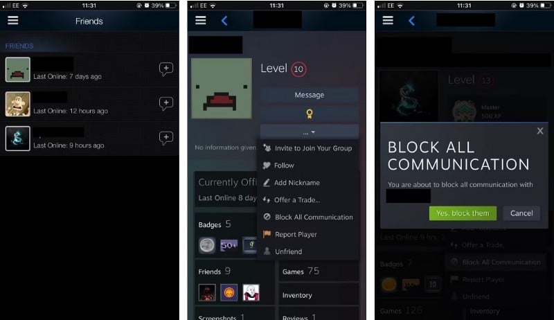 صورة لـ كيفية حظر المستخدمين والإبلاغ عنهم على Steam | 1MLpBwlAjzw9K6iRijd3WEw-DzTechs