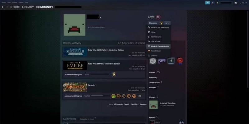 صورة لـ كيفية حظر المستخدمين والإبلاغ عنهم على Steam | 1Y6yXUdmgaAuzr2khj7ZNGA-DzTechs