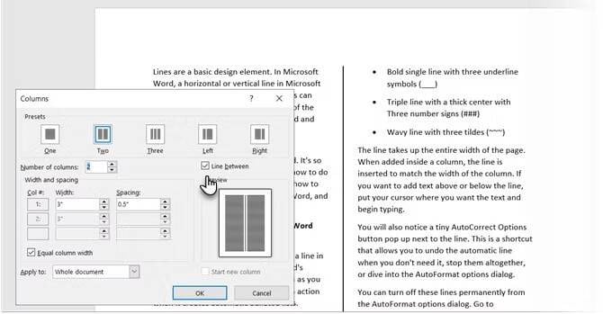 صورة لـ كيفية إدراج خط أفقي أو عمودي في Microsoft Word | 1iMiRcN698g-12zuGZzpYMw-DzTechs