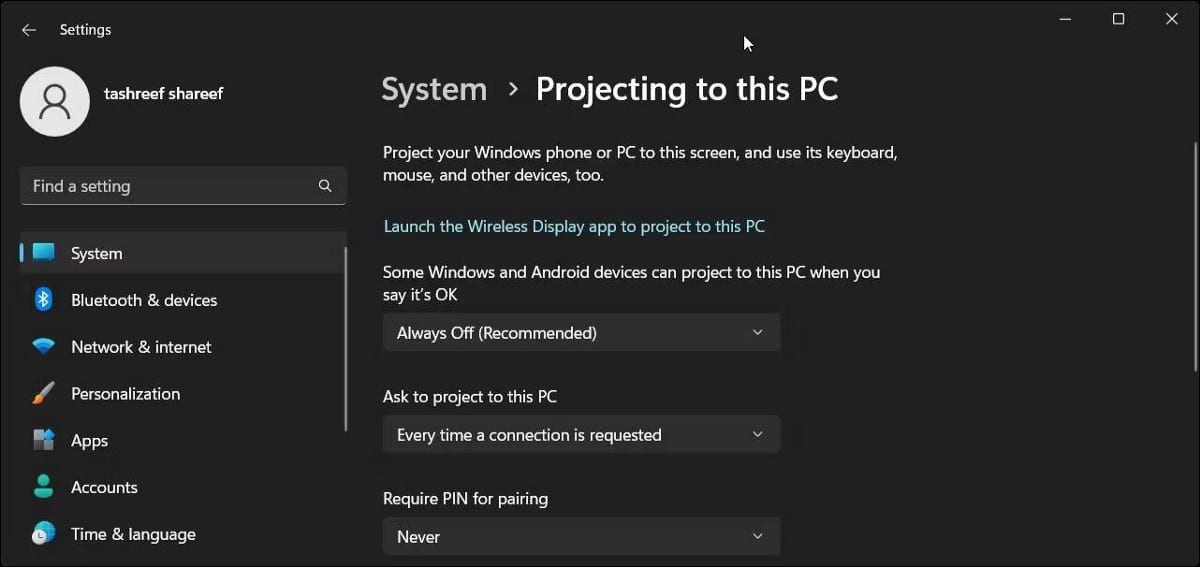 صورة لـ طرق للتحقق مما إذا كان الكمبيوتر بنظام Windows 11 يدعم Miracast | 1_wla_gvhb23pFQL337vyxA-DzTechs