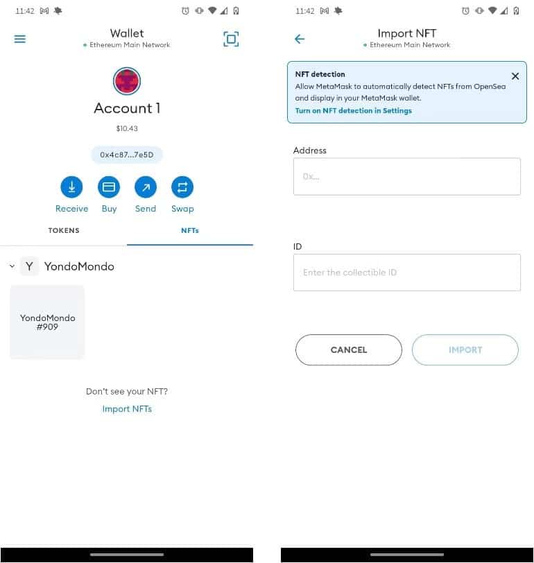 صورة لـ كيفية عرض رموز NFT المُميزة في MetaMask | 1mtns3l6wjdeSKLKrcidO6Q-DzTechs