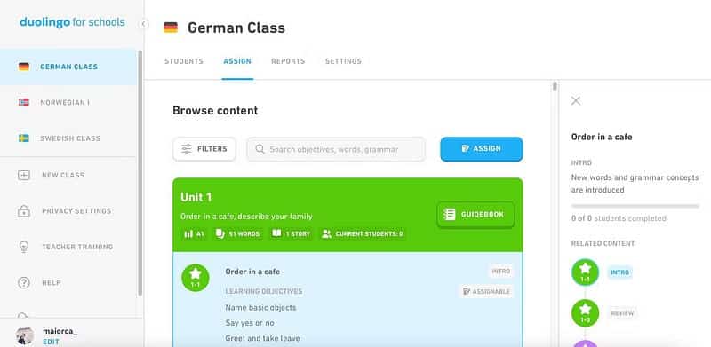 صورة لـ ما هي Duolingo for Schools وكيفية استخدامها | 15JeJdin0_1dQNqkevtpWoA-DzTechs