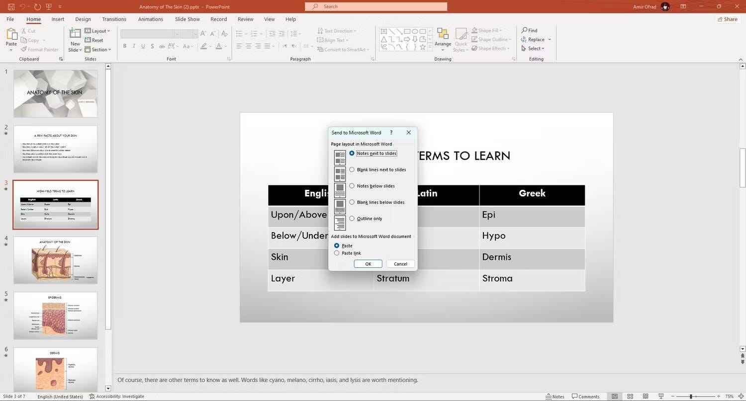 صورة لـ كيفية تضمين شرائح PowerPoint بشكل فعَّال في مُستندات Word | 18XtM0njZfDpDbwPg4zft-Q-DzTechs