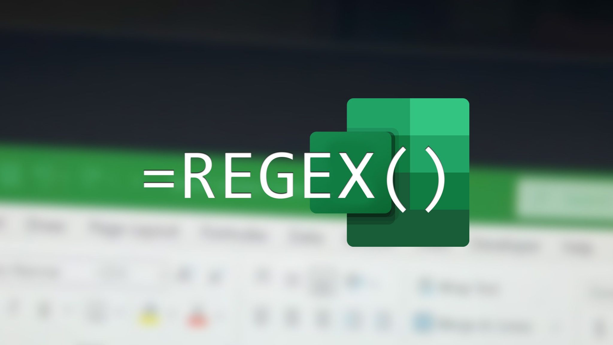 شعار Excel مع كتابة REGEX عليه