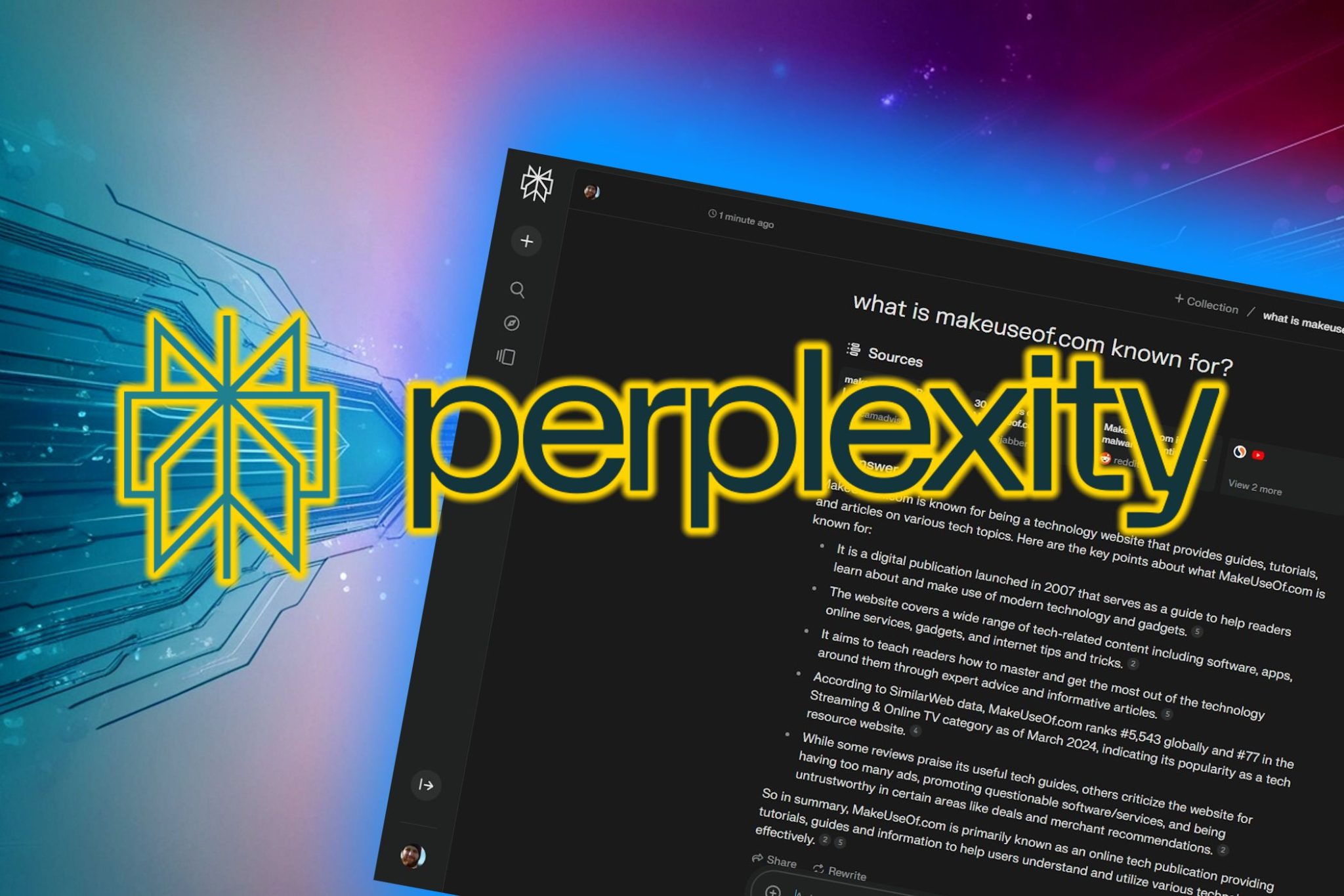 perplexity logo with perplexity app in background coloured