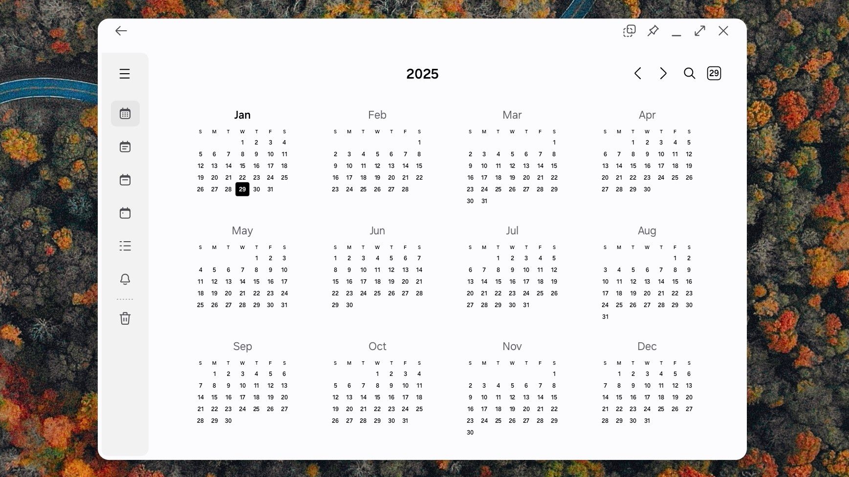 Samsung Calendar in Samsung DeX.