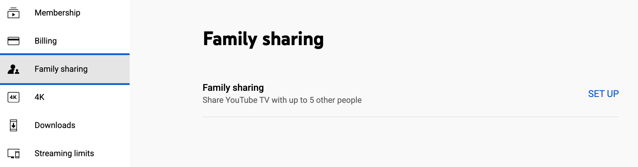 يمكنك مشاركة حساب YouTube TV مع خمسة أشخاص آخرين.